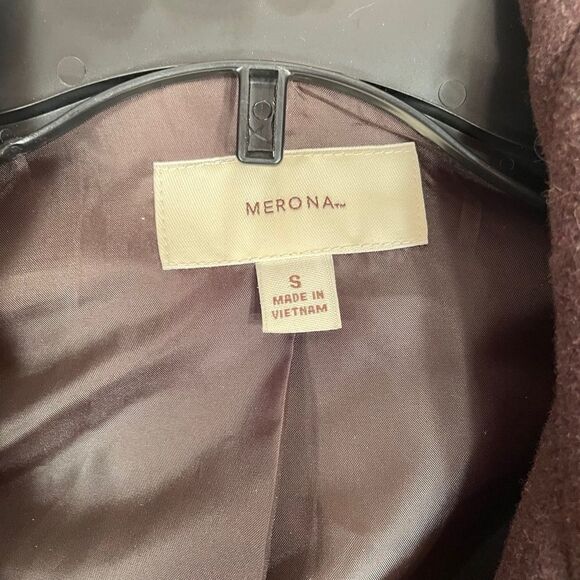 BLACK BELTED DOUBLE BREASTED CAR COAT by MERONA S - Picture 4 of 6